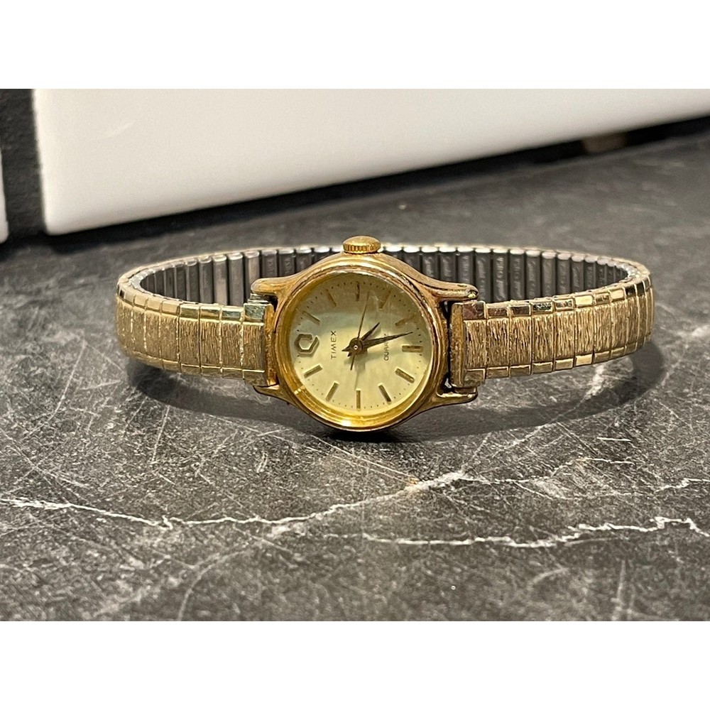 Ladies Gold Tone Timex Watch - New Battery